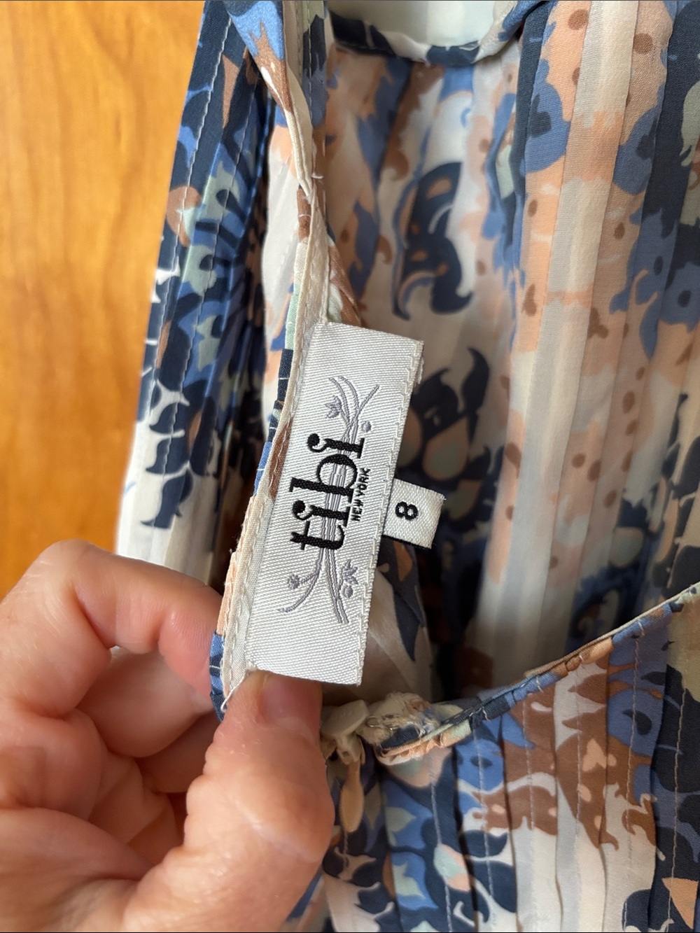 Tibi Blue and Brown Paisley Halter Maxi Dress - Picture 4 of 6